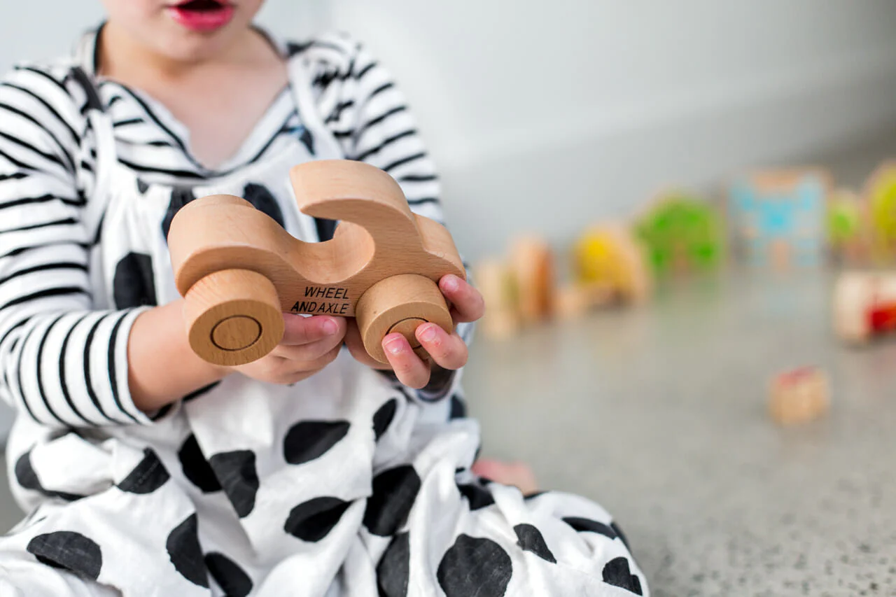 Wooden Toy Car with Handle - tumbierware