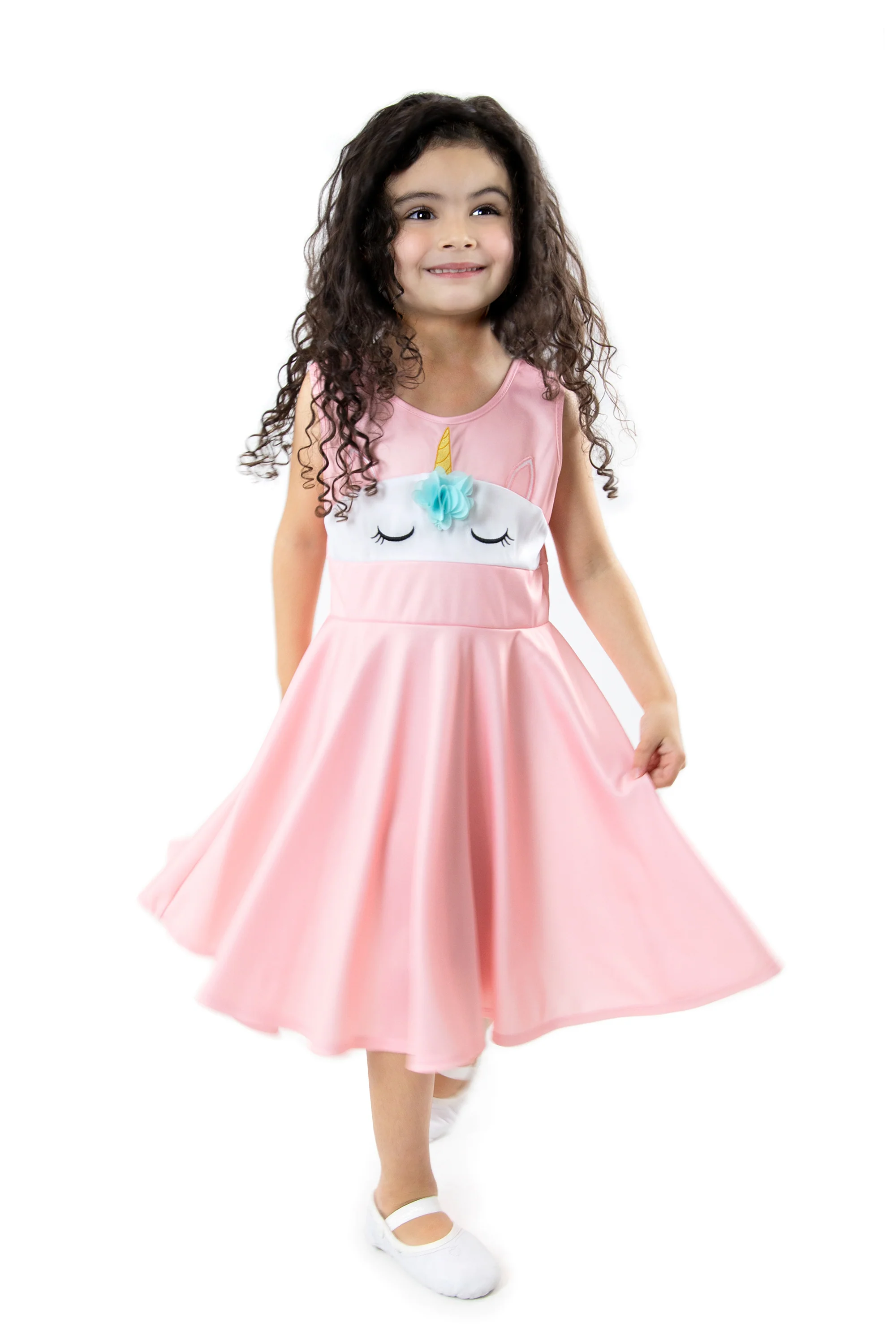 Unicorn Twirl Dress Pink - tumbierware