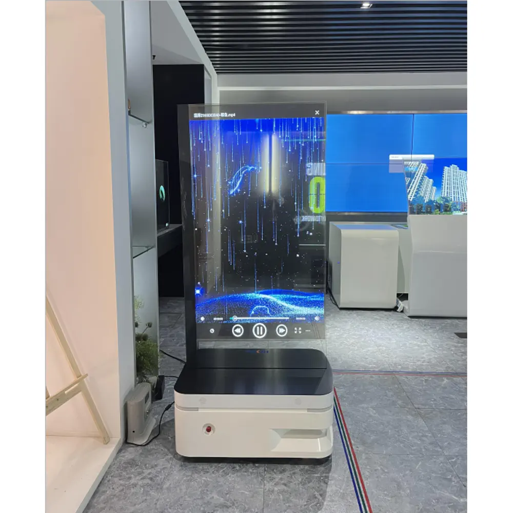 ATEAGO A1 ROS AI Advertising Robot AGV Self-Driving OLED LCD Display Mobile Base Marketing Promotion - tumbierware