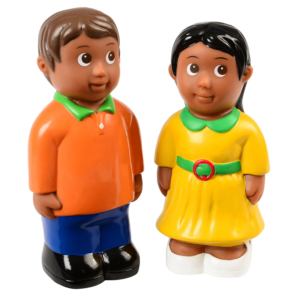 Easy Grip Hispanic Family Figures | 4-Piece Set for Block & Pretend Play - tumbierware