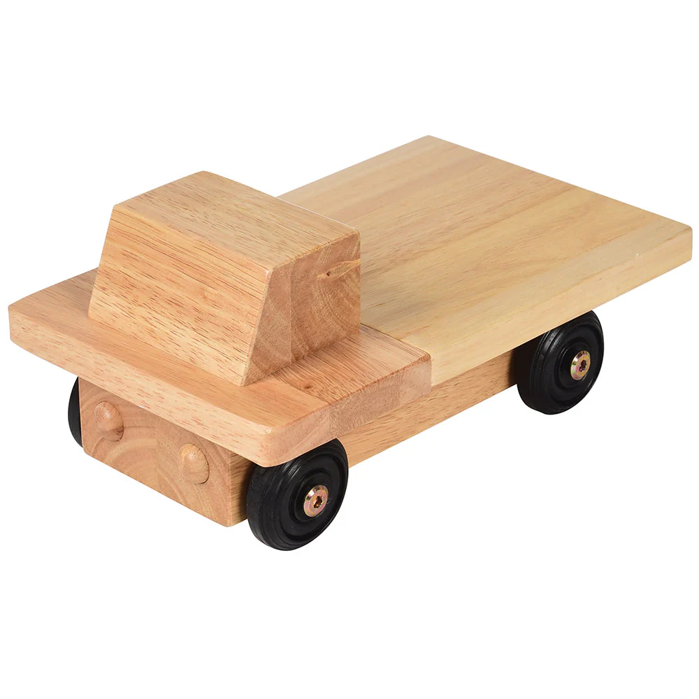 Solid Hardwood Flatbed Truck - tumbierware