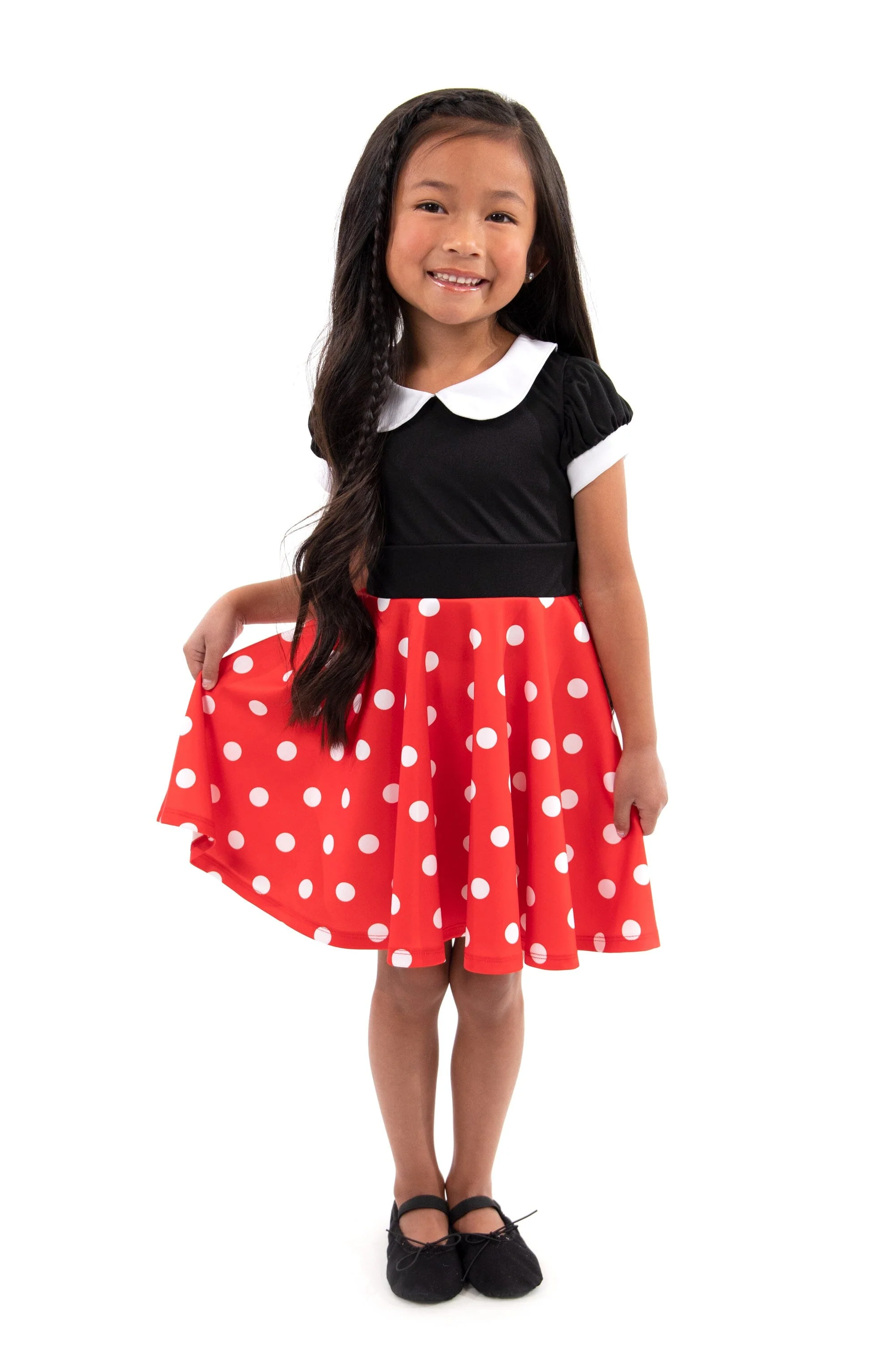 Retro Polka Dot Twirl Dress - tumbierware