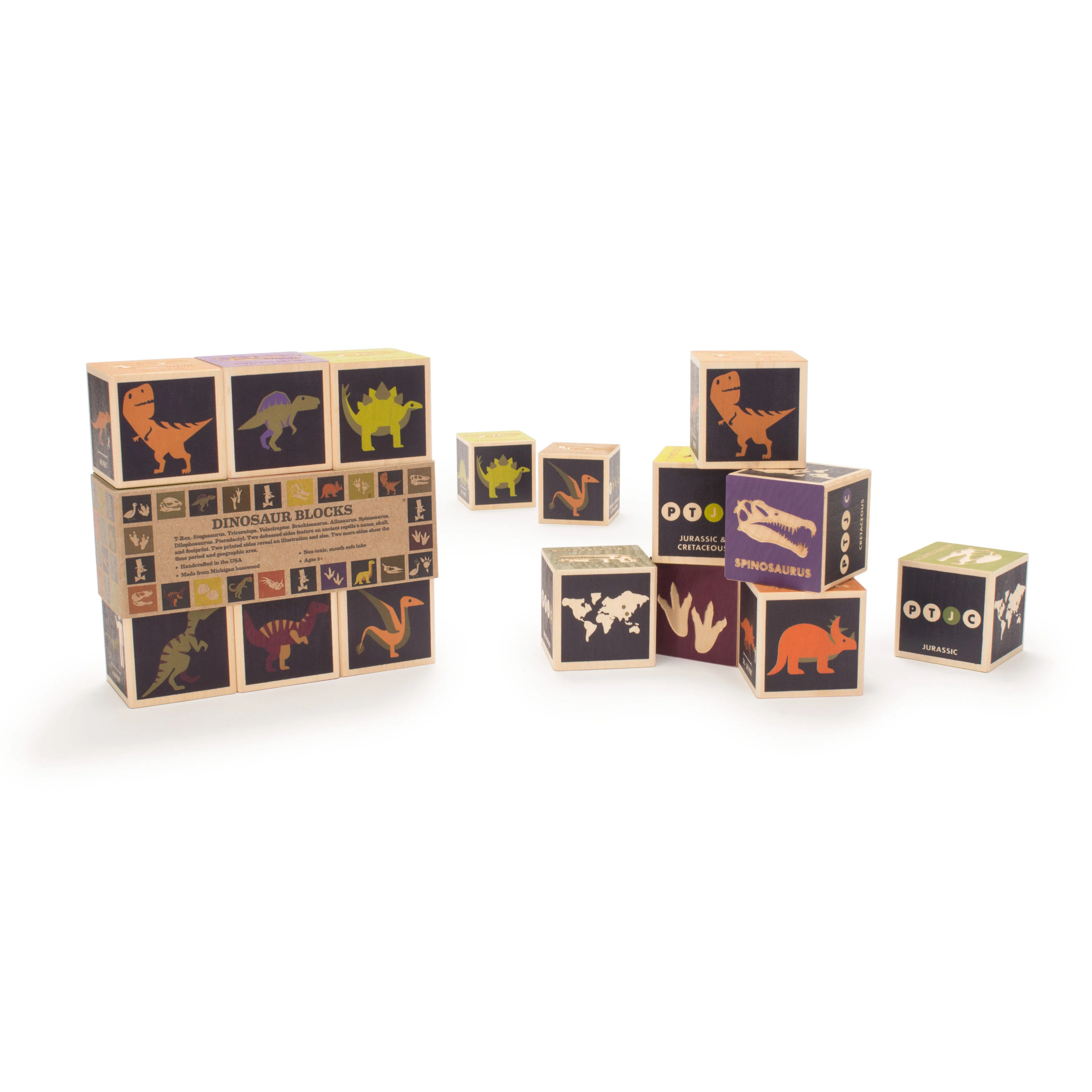 Wooden Blocks Dinosaurs - tumbierware