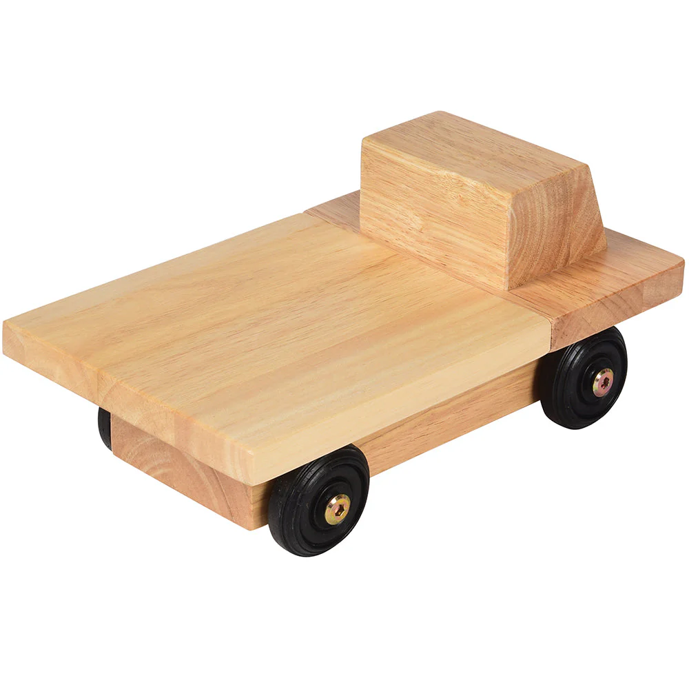 Solid Hardwood Flatbed Truck - tumbierware