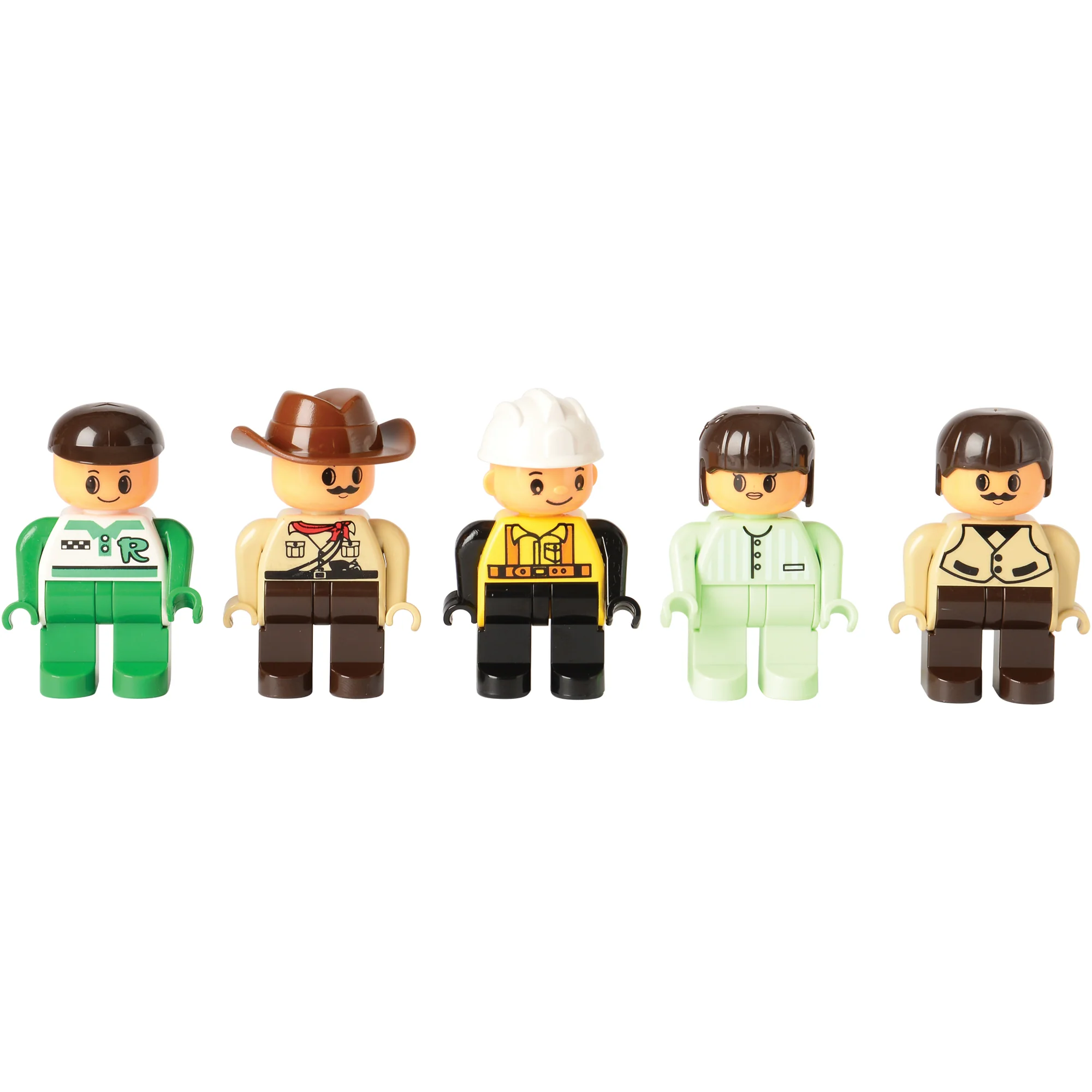 People Figurines for Preschool Building Bricks | 20-Piece Posable Community Helper Set - tumbierware