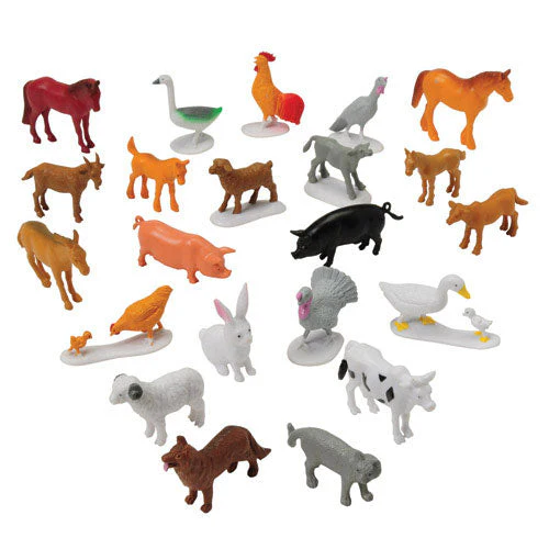 108-Piece Toy Farm Animal Vinyl Figures | Sorting. Counting & Matching Set - tumbierware