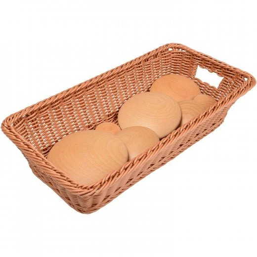 Natural Wooden Buttons w/Basket - tumbierware