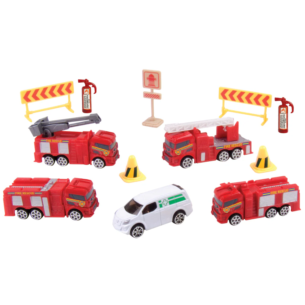 Emergency Vehicles 12-pc Playset - tumbierware