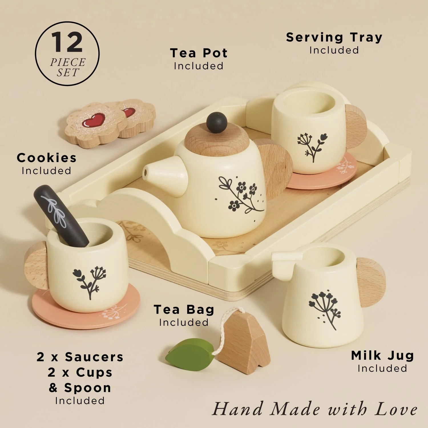 Wooden Tea Set & Tray - tumbierware