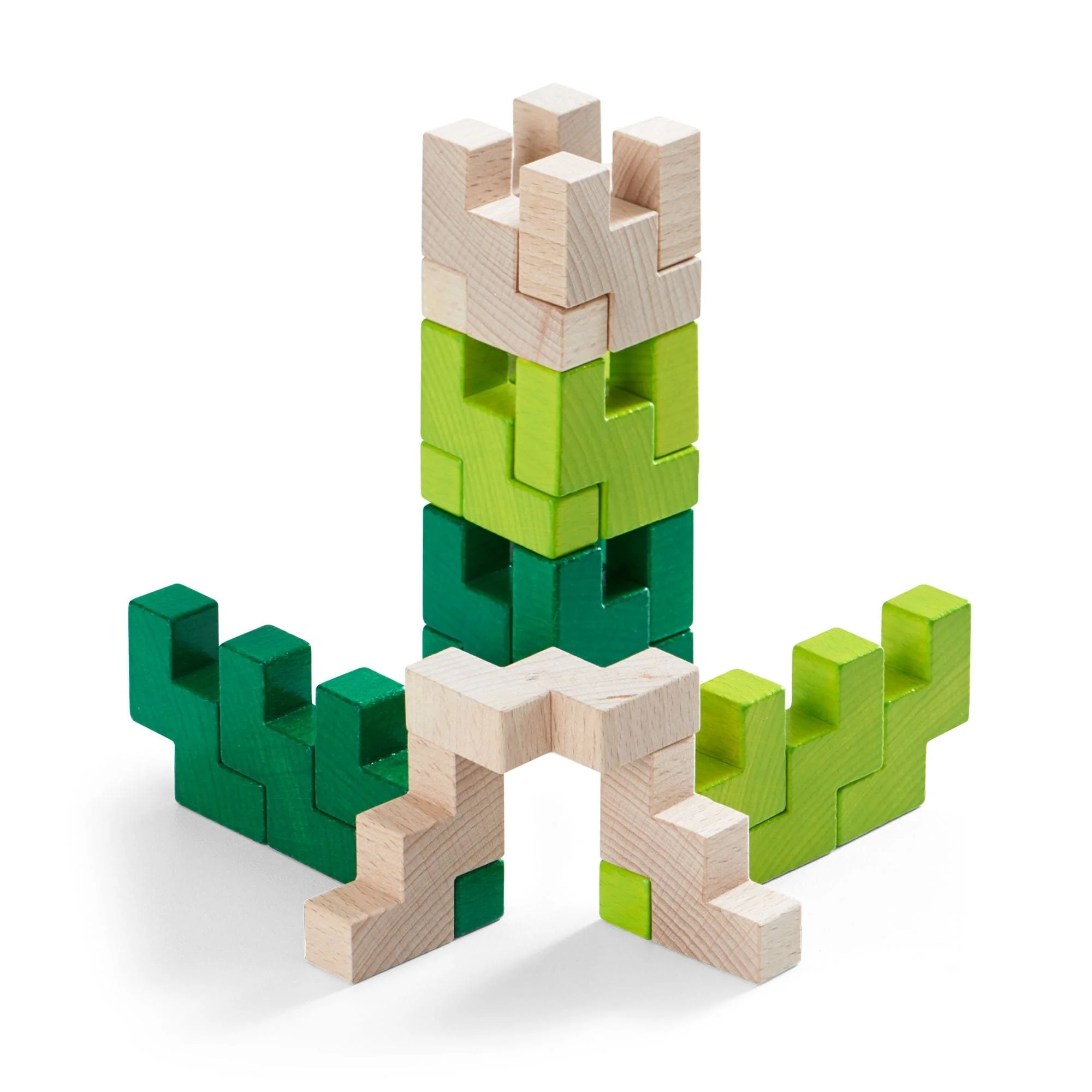 3D Viridis Wooden Stacking Game - tumbierware
