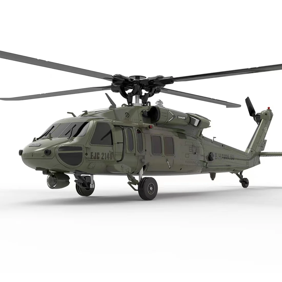 YUXIANG YXZNRC F09 RC Military Helicopter 1/47 2.4G 6CH Brushless RTF for Adults - tumbierware