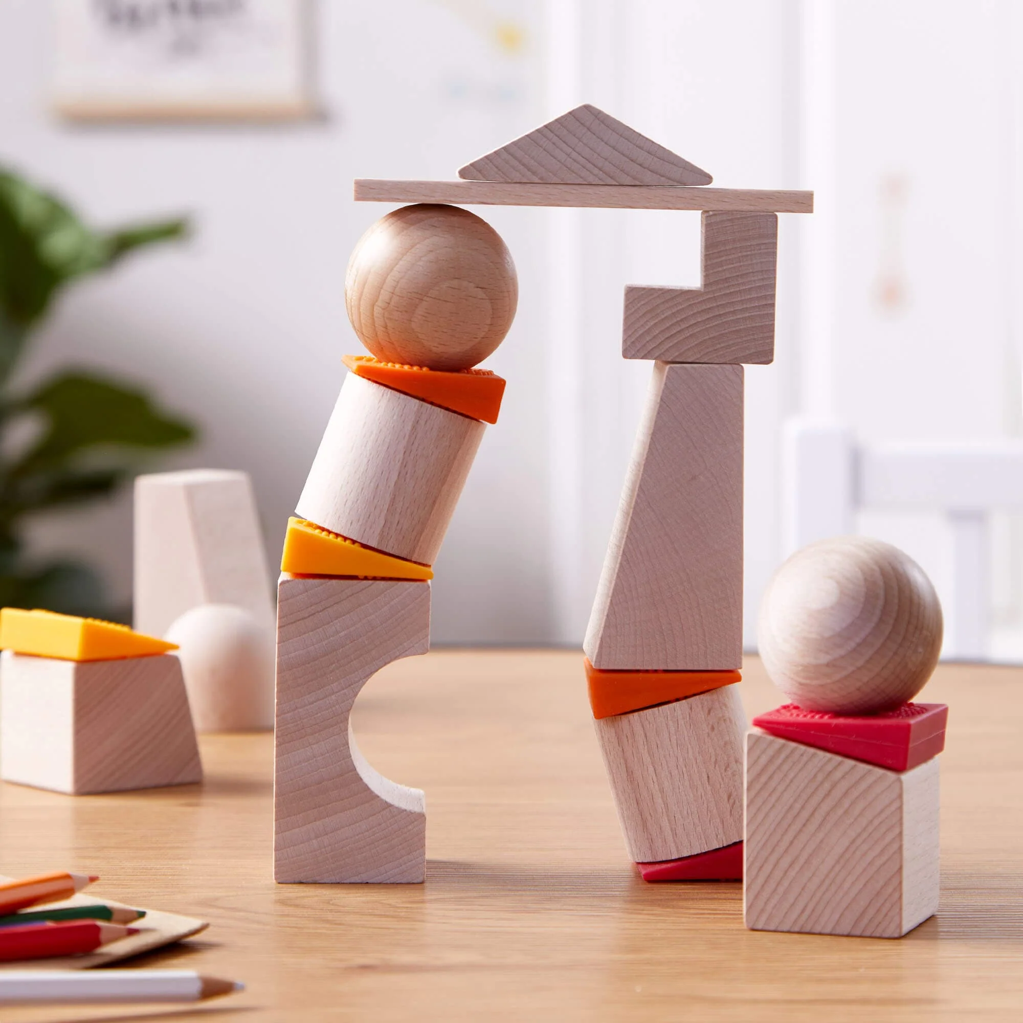 Teetering Towers Wooden Blocks - tumbierware