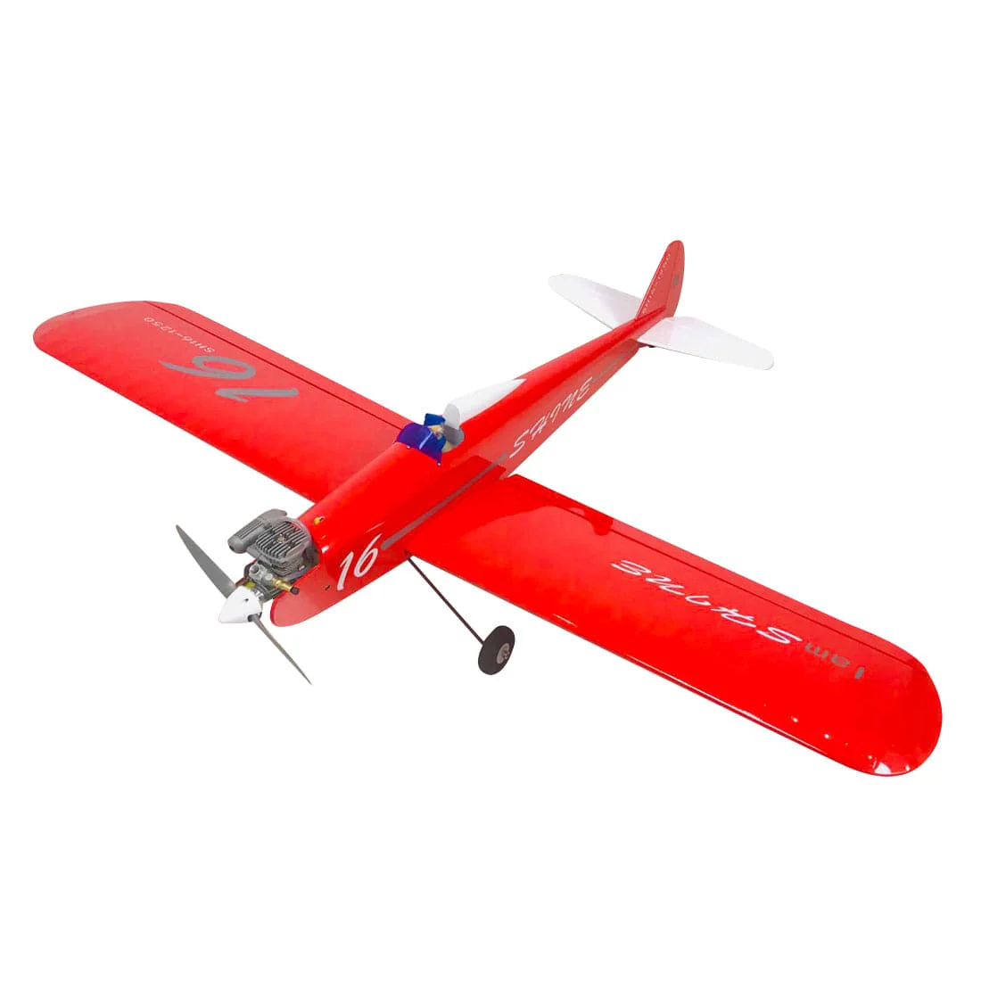 1250mm Wingspan Sport Plane Balsa Wooden Aircraft Airplane Model ARF - Red - tumbierware