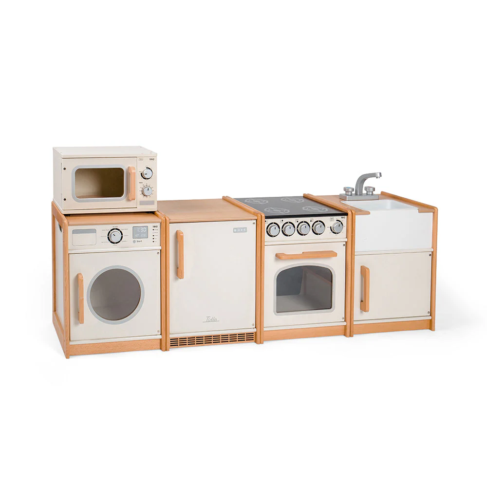 Tidlo White Play Kitchen Bundle - tumbierware