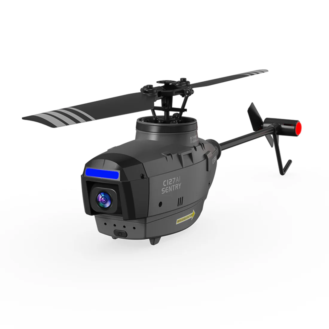 C127AI Scout Drone Model 2.4G RC 4CH Single-Rotor Brushless RC Helicopter Model Without Aileron - RTF Version - tumbierware