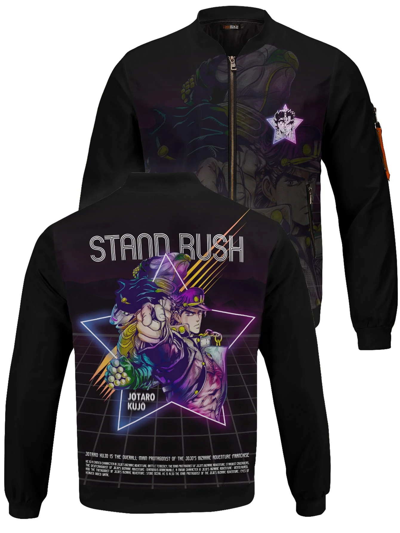 Jotaro Retro Bomber Jacket - necksoother