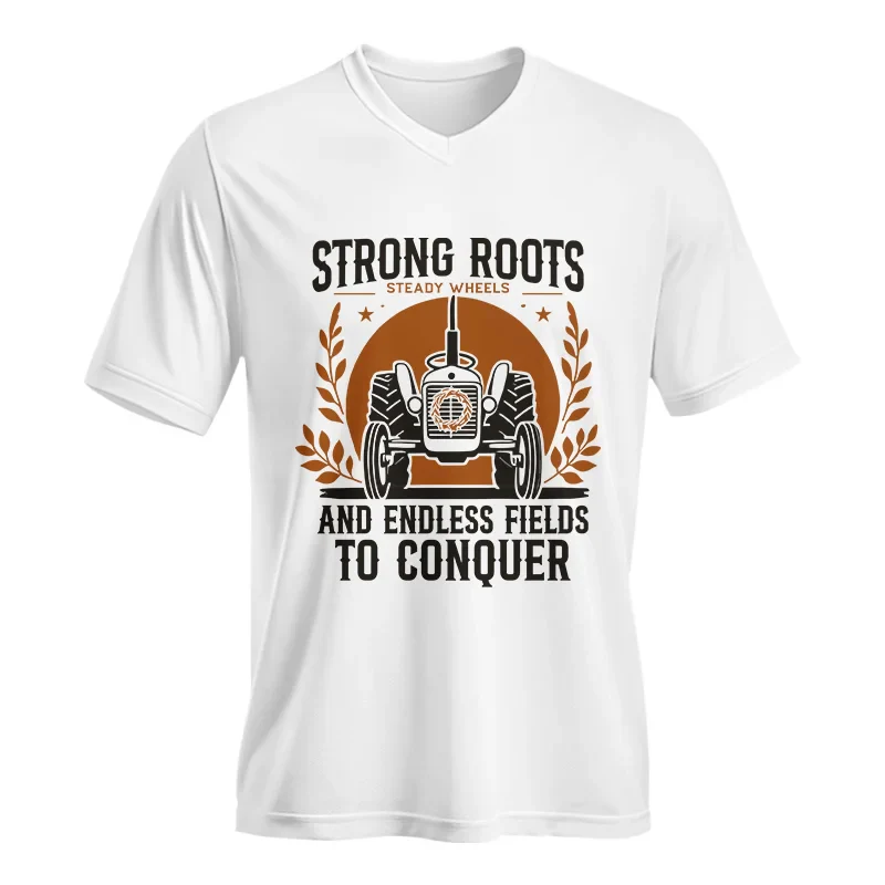 Thanksgiving Farmer Endless Fields To Conquer 4 - Unisex Jersey Short Sleeve V-Neck Tee - necksoother