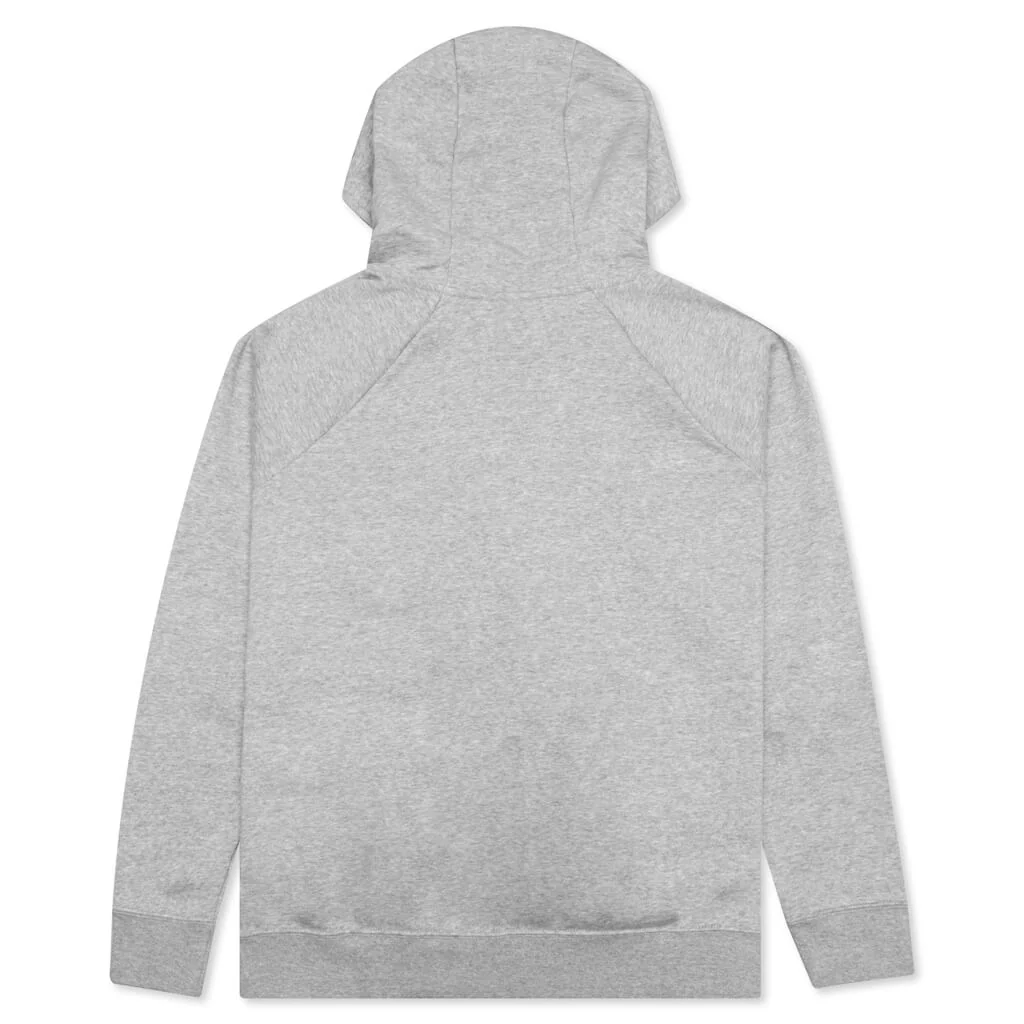 Sportswear Women's Essential Fleece Pullover Hoodie - Dark Grey Heather/White - necksoother