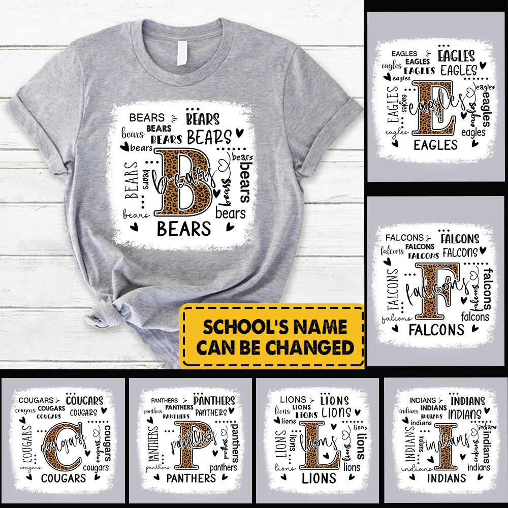 Personalized Bulldogs Leopard Custom Name T-Shirt Teacher Appreciation Gift - necksoother