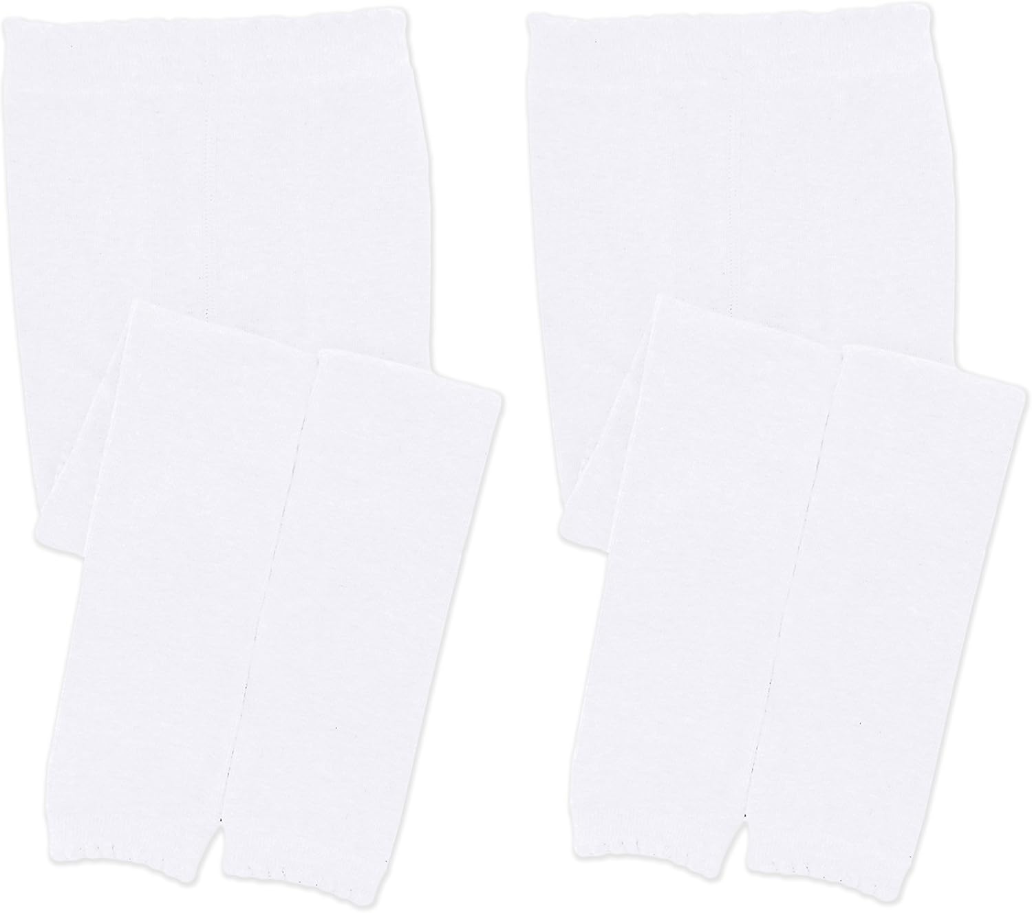 Jefferies Socks Girls Scallop Trim Cotton Footless Tights 2 Pair Pack - necksoother