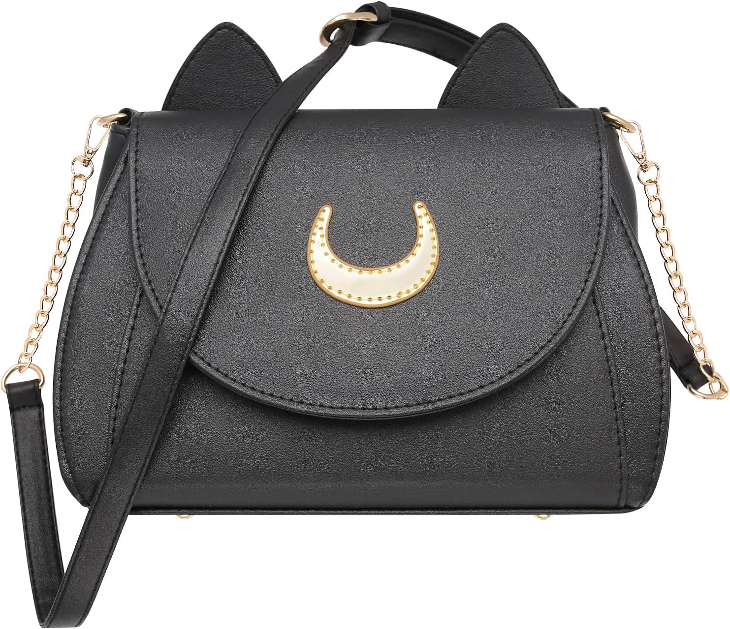 AKStore Women's Handbag Cat Purses Cosplay Sailor Moon Bag PU Leather Girls Handbag Shoulder Bags - necksoother