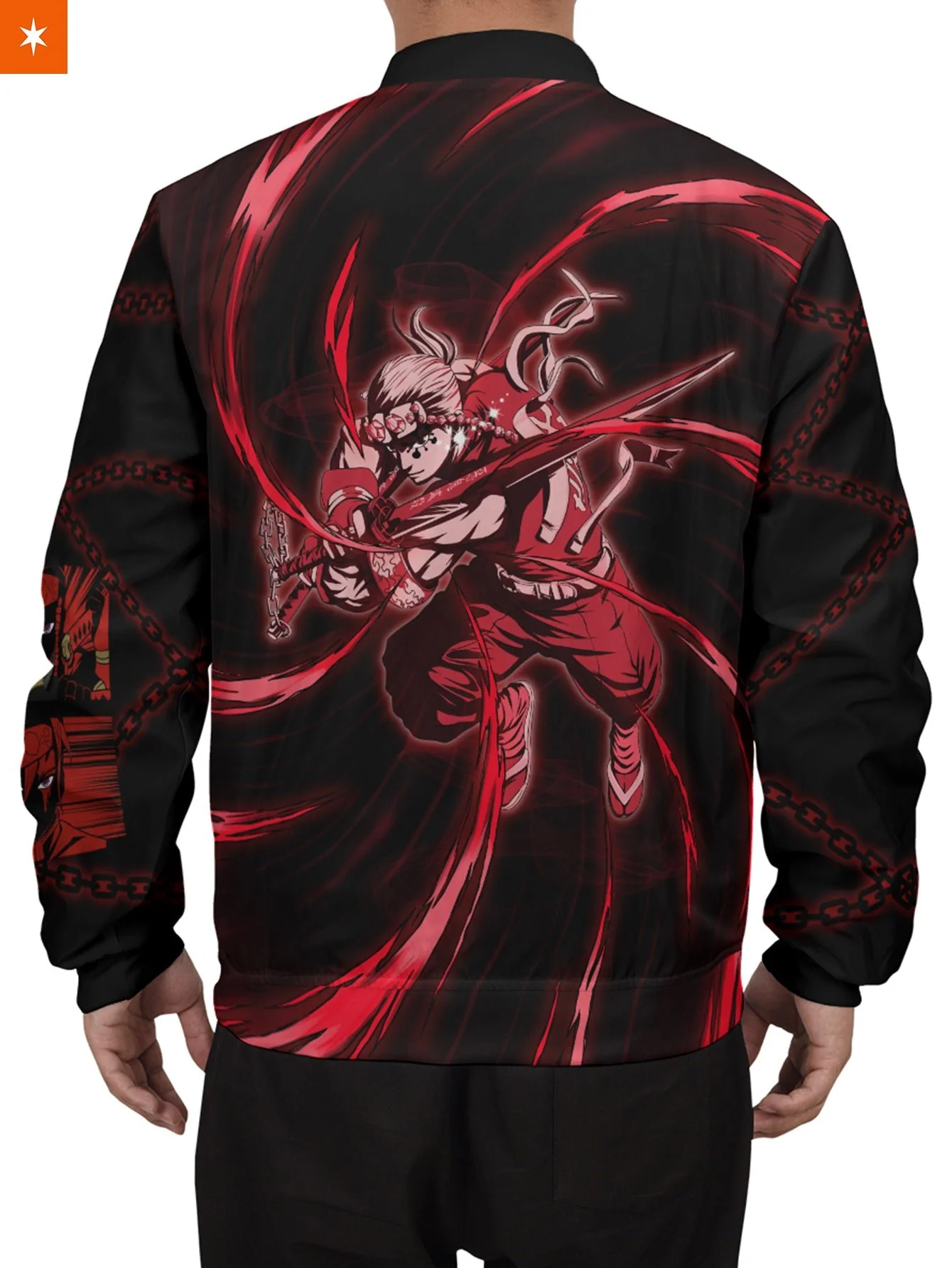 Red ED Uzui Bomber Jacket - necksoother