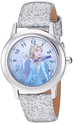 Disney Frozen Kids' Stainless Steel Time Teacher Analog Quartz Strap Watch - necksoother