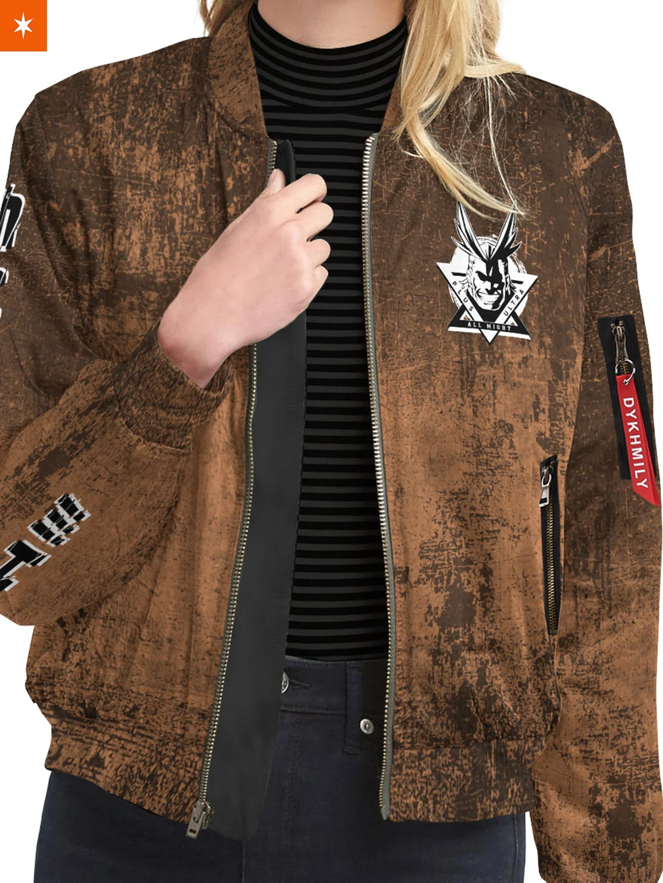All Might Spirit Bomber Jacket - necksoother
