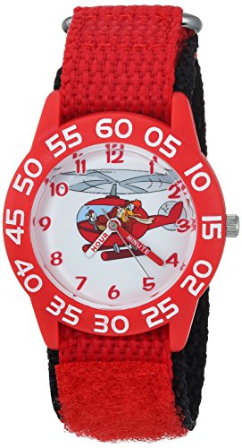 DISNEY Mickey Mouse Kids' WDS000273 Launchpad Analog Display Analog Quartz Red Watch - necksoother