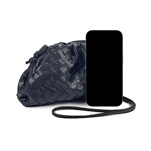 Woven Dumpling Bag for Women Clutch Purses. Cloud Crossbody Handbag Soft Shoulder Bag - necksoother
