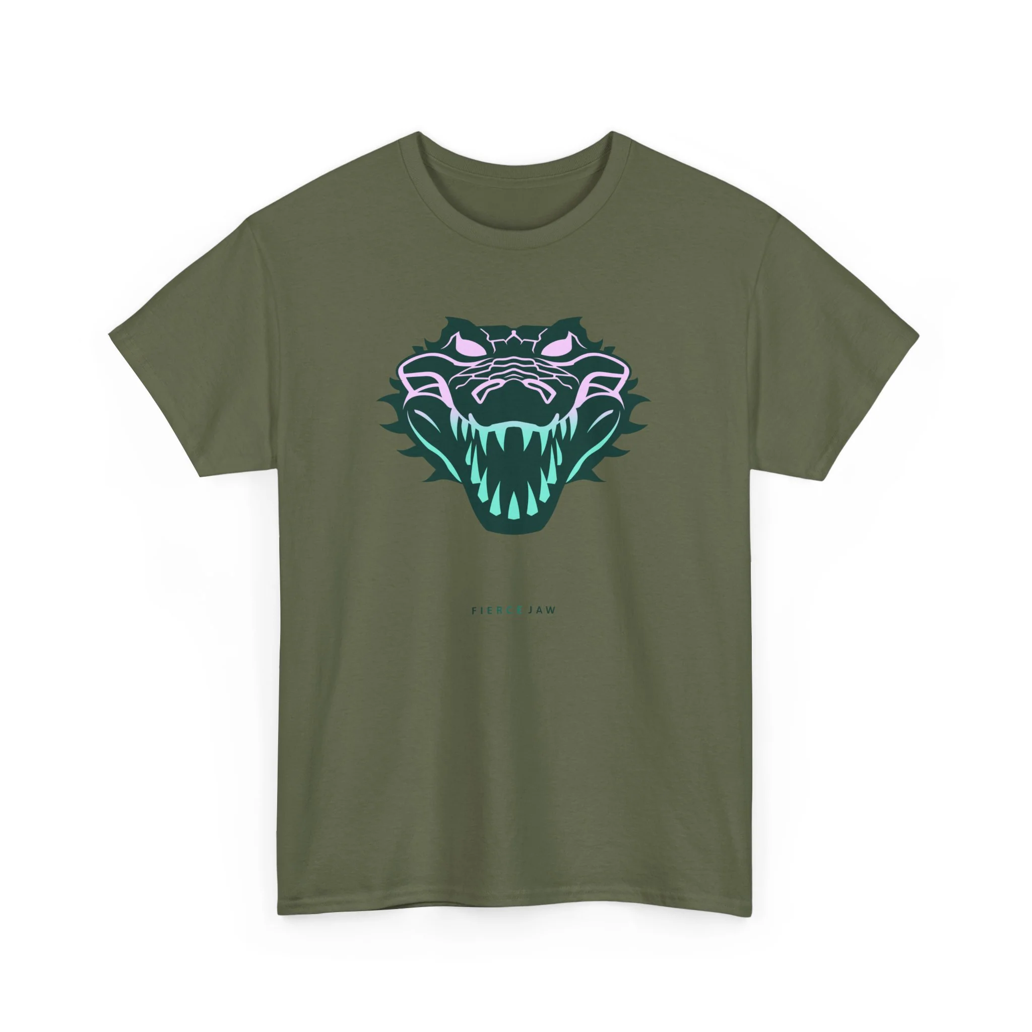 Fierce Jaw Heavy Cotton Tee - necksoother