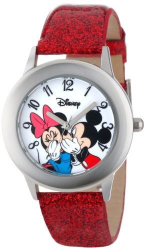 Disney Mickey Mouse Kids' Stainless Steel Time Teacher Analog Quartz Watch - necksoother