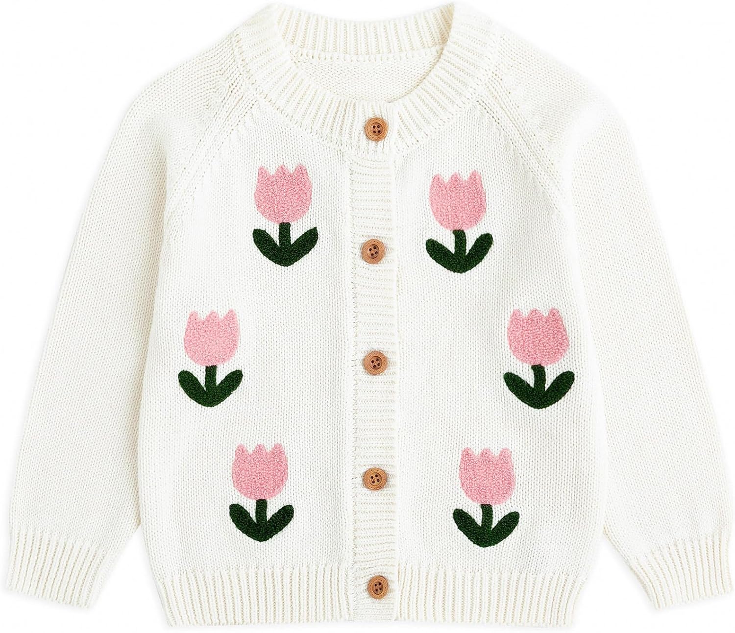 Simplee kids Baby Sweater Toddler Girls Cardigan Sweater Embroidered Strawberry Knit Sweater - necksoother