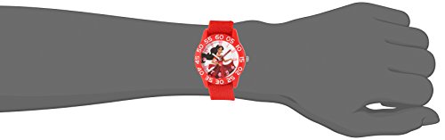 Disney Jr. Kids' Plastic Time Teacher Analog Quartz Nylon Strap Watch - necksoother