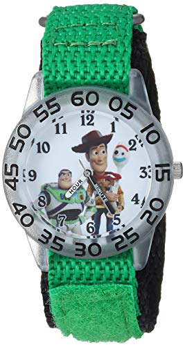 Disney Toy Story Kids' Plastic Time Teacher Analog Quartz Nylon Strap Watch - necksoother