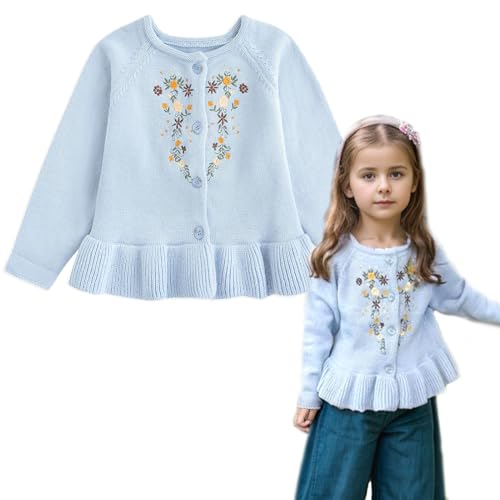 Simplee kids Baby Sweater Toddler Girls Cardigan Sweater Embroidered Strawberry Knit Sweater - necksoother