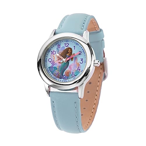 DISNEY The Little Mermaid Live Action Kids' Time Teacher Analog Quartz Watch - necksoother