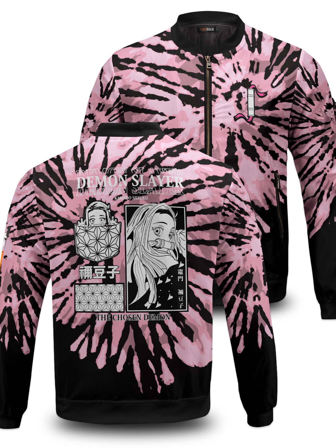 Tie Dye Nezuko Bomber Jacket - necksoother