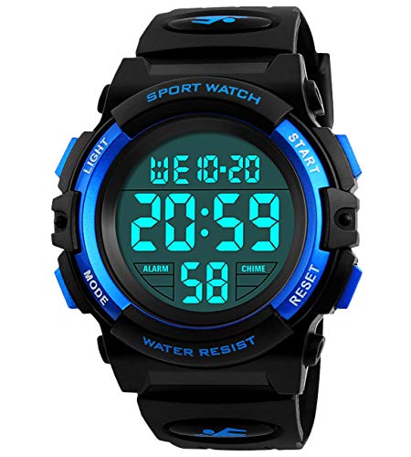 Kids Digital Watch. Boys Sports Waterproof Led Watches with Alarm Wrist Watches for Boy Girls Children - necksoother