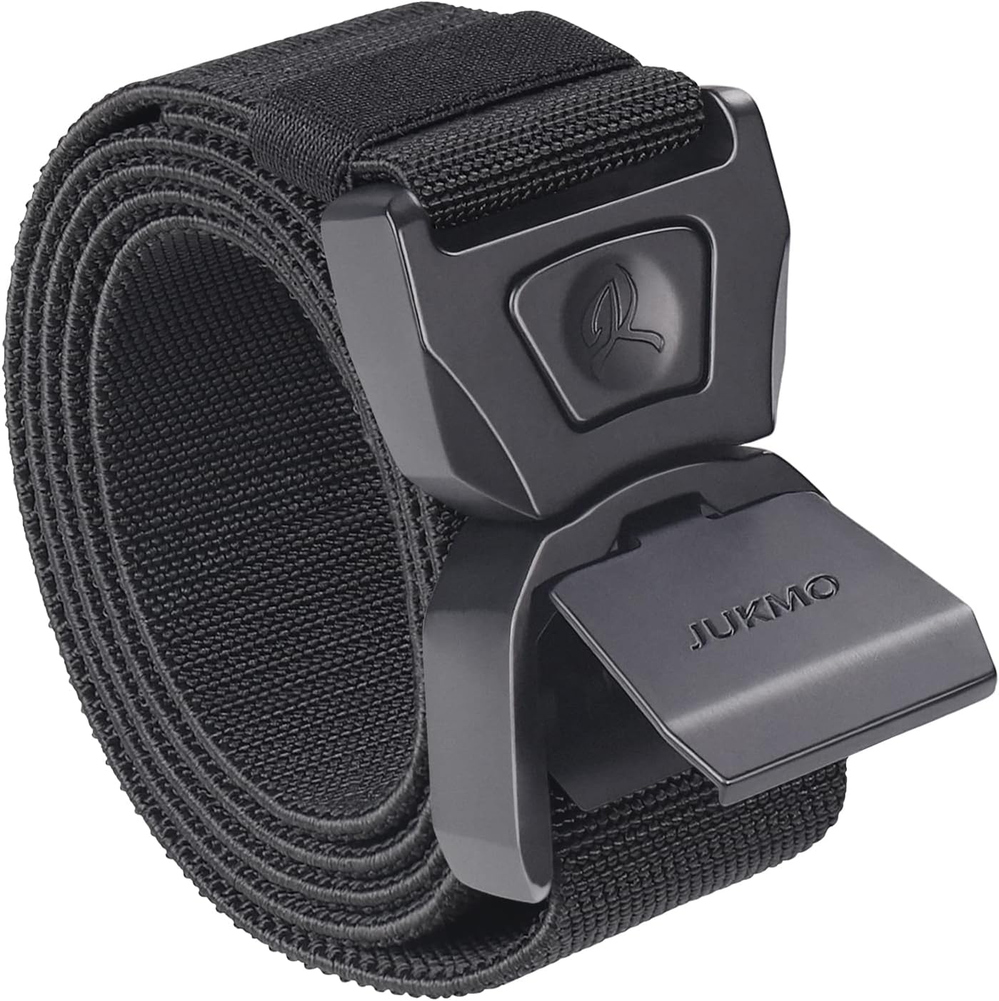 JUKMO Quick Release Tactical Belt. Military Work 1.5 Nylon Web Golf Belt with Heavy Duty Seatbelt Buckle - necksoother