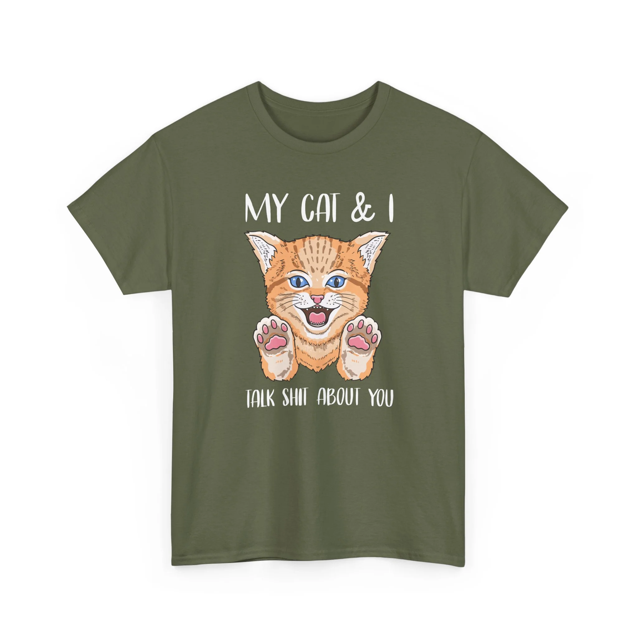 My Cat And I Heavy Cotton Tee - necksoother