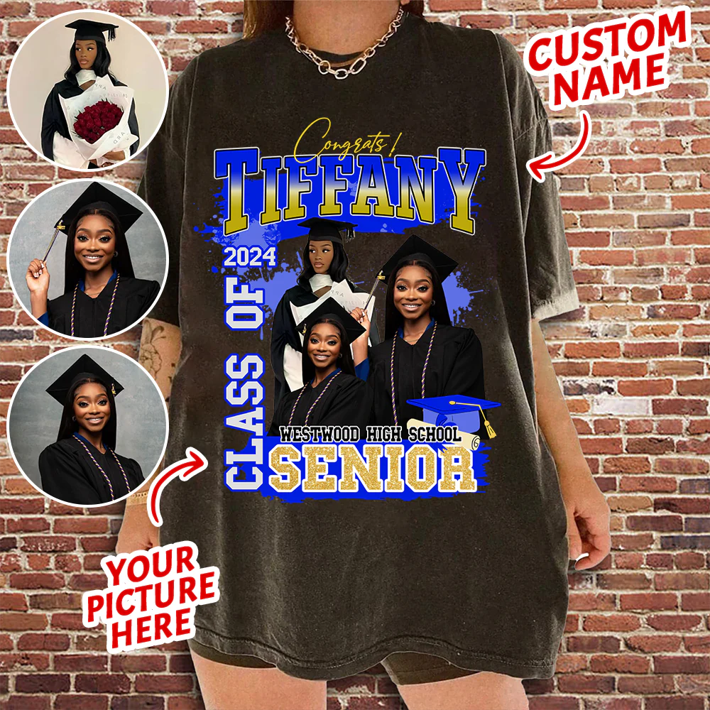 Custom Graduation Shirt - Custom Photo Family Graduation T-Shirt - Bootleg Tee Custom Photo Shirt For Graduation - necksoother