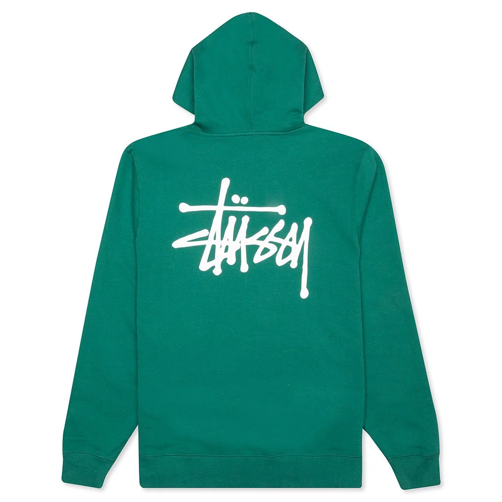 Basic Zip Hoodie - Dark Green - necksoother