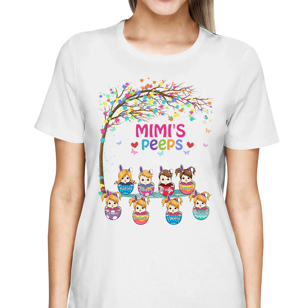 Grandma's Peeps Easter Peeps Eggs Easter's Day Personalized Shirt For Grandma - necksoother