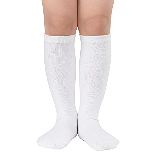 American Trends Kids Toddler Soccer Socks Knee High Tube long Socks Three Stripes Uniform Socks for Boys Girls 1-9 years - necksoother