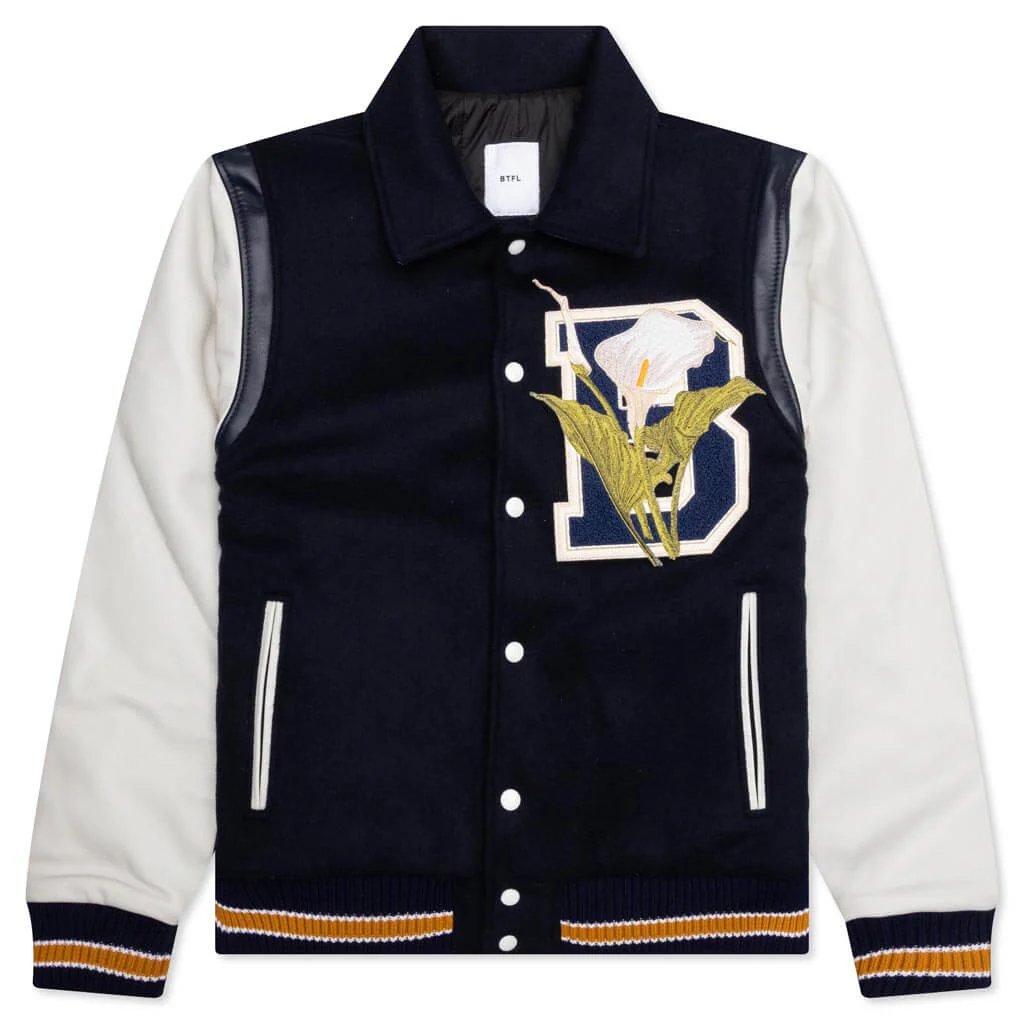 Letterman Jacket - Navy - necksoother