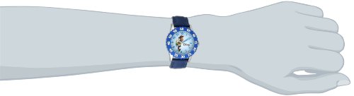Disney Toy Story Kids' Bezel Stainless Steel Time Teacher Analog Leather Strap Watch - necksoother