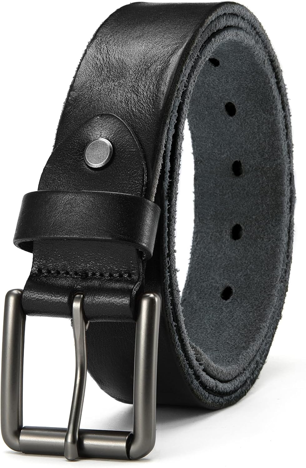 Full Grain Leather Belt for Men - Mens Belt Casual with Genuine Leather - Handcrafted Elegance for Your Wardrobe - necksoother