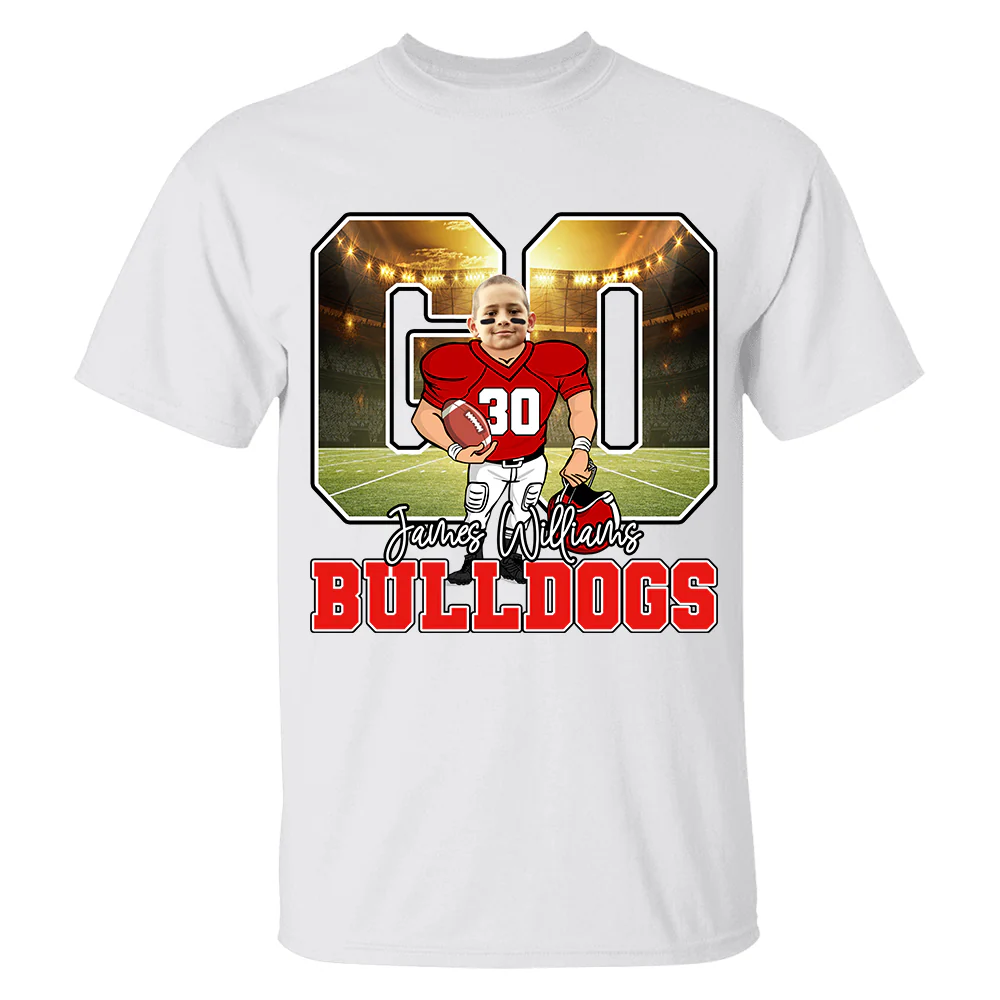Custom Face Go Team Name Personalized Shirt For Football Lover Football Mom H2511 - necksoother