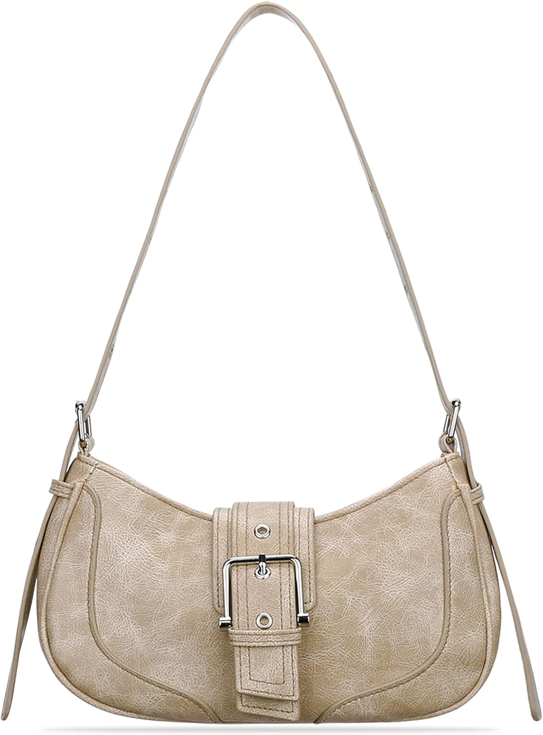 KKXIU Shoulder Bags for Women Retro Crescent Hobo Handbag Y2K Underarm Purse - necksoother